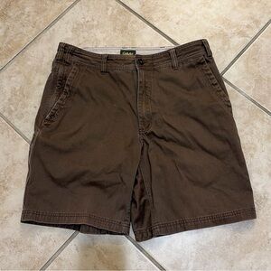 Cabela's Men's Brown Flat Front Cotton Shorts
